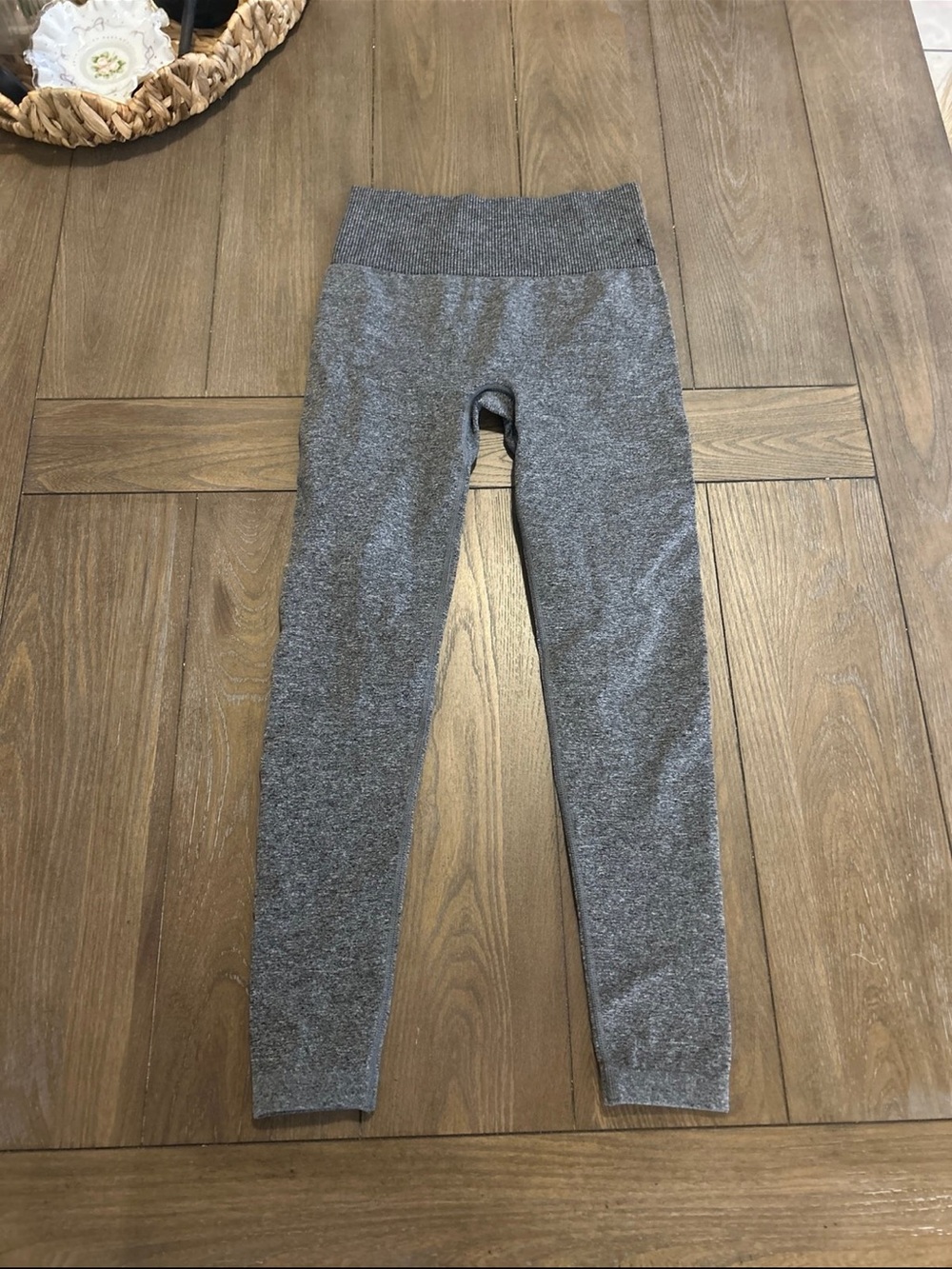 Women's High-Waist Gray Seamless Leggings